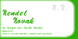 mendel novak business card