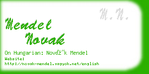 mendel novak business card